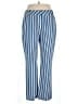 Topshop 100% Polyester Stripes Blue Casual Pants Size 12 - photo 1