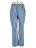 Topshop 100% Polyester Stripes Blue Casual Pants Size 12 - photo 2