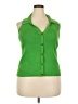 Tommy Hilfiger Green Sleeveless Button-Down Shirt Size XXL - photo 1