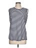 MICHAEL Michael Kors Stripes Blue Sleeveless T-Shirt Size L - photo 1