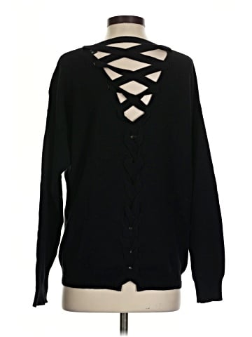 Aqua Cashmere Pullover Sweater (view 2)
