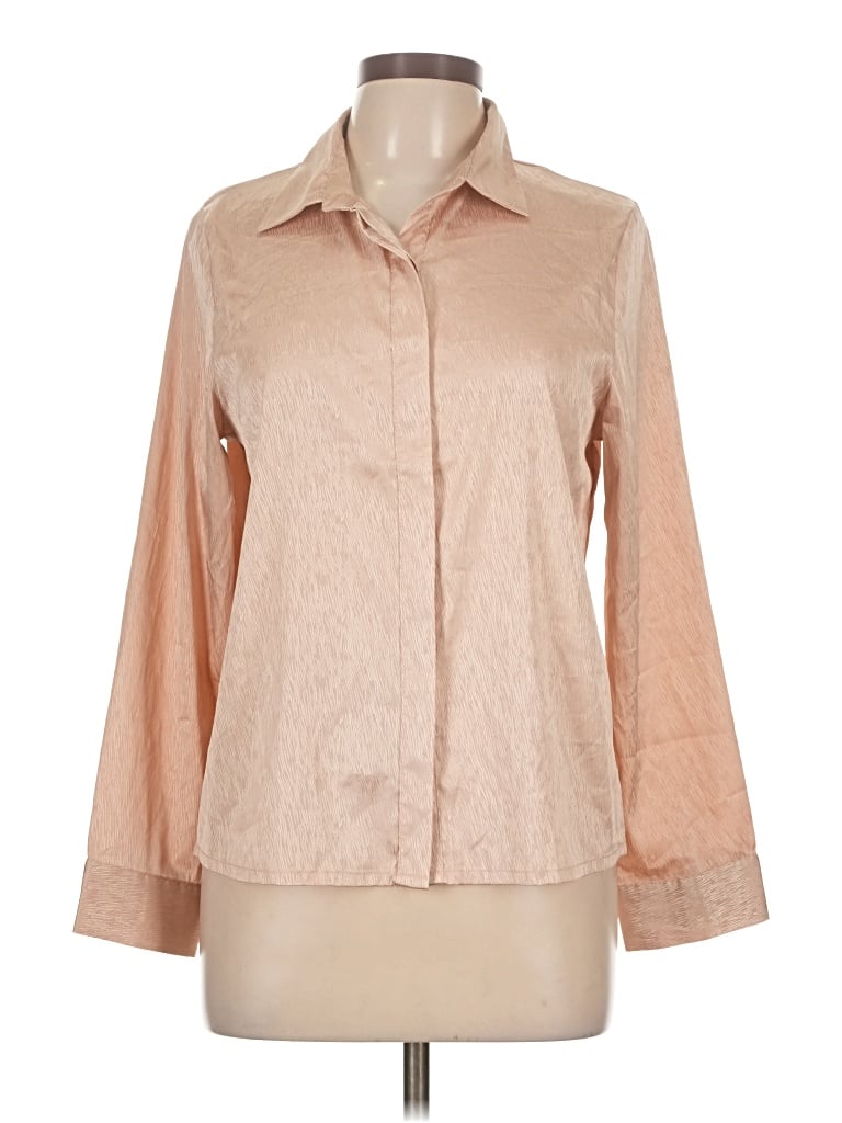 Pre-owned Storia Long Sleeve Blouse In Tan