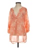 Collective Concepts 100% Polyester Orange 3/4 Sleeve Blouse Size XS - photo 1