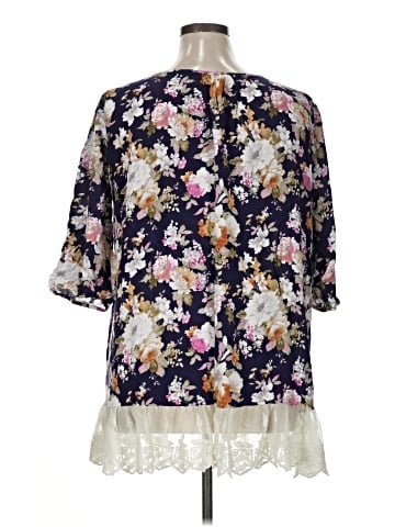 Umgee 3/4 Sleeve Blouse (view 2)