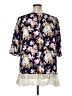 Umgee Floral Blue 3/4 Sleeve Blouse Size 1X - photo 2