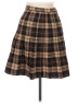 Stephanie Andrews Plaid Brown Wool Skirt Size 6 Petite - photo 1