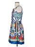 Rainbow 100% Polyester Print Blue Cocktail Dress Size S - photo 5