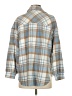Shein 100% Polyester Plaid Blue 3/4 Sleeve Blouse Size S - photo 2