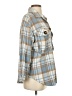 Shein 100% Polyester Plaid Blue 3/4 Sleeve Blouse Size S - photo 4