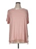 Logo Layers Pink Short Sleeve Top Size XL - photo 1