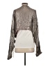 Free People 100% Viscose Metallic Silver Jacket Size S - photo 2