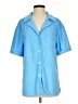 7 For All Mankind 100% Polyester Blue Short Sleeve Blouse Size XS - photo 1