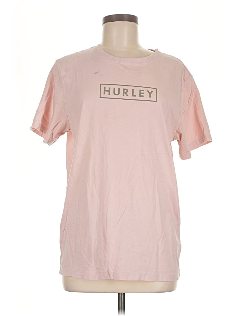 Pre-owned Hurley Short Sleeve T-shirt In Pink