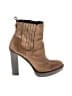 Tory Burch 100% Leather Brown Gold Boots Size 8 1/2 - photo 1
