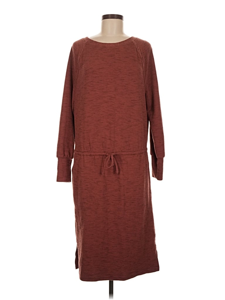 Pre-owned Prana Casual Dress In Burgundy
