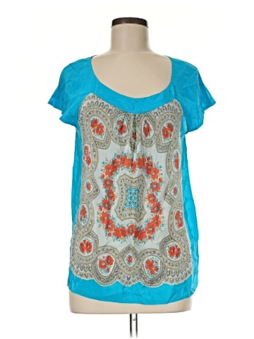 Moulinette Soeurs Short Sleeve Silk Top (view 1)