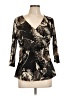 Coldwater Creek 100% Polyester Black 3/4 Sleeve Blouse Size L - photo 1