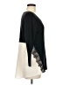 August Silk Black 3/4 Sleeve Top Size M - photo 4