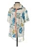 Unbranded 100% Polyester Floral Blue Short Sleeve Blouse Size S - photo 1
