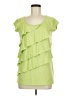 Rafaella Green Short Sleeve Top Size M - photo 1