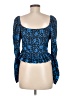 Zara Blue Long Sleeve Blouse Size M - photo 2
