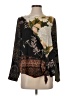 Tiny Black Brown Long Sleeve Blouse Size XS - photo 1
