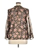 Zara Floral Brown 3/4 Sleeve Blouse Size XL - photo 2