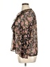 Zara Floral Brown 3/4 Sleeve Blouse Size XL - photo 5