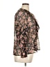 Zara Floral Brown 3/4 Sleeve Blouse Size XL - photo 4