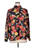 Liz Claiborne Collection 100% Polyester Floral Black Long Sleeve Blouse Size 14 - photo 1