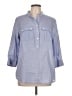 Talbots Blue 3/4 Sleeve Button-Down Shirt Size 12 - photo 1