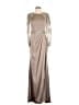 Jovani 100% Polyester Solid Brown Silver Cocktail Dress Size 4 - photo 1