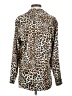 Sen 100% Polyester Animal Print Brown Long Sleeve Blouse Size Sm (1) - photo 2