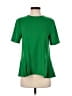 Zara 100% Polyester Green Short Sleeve Top Size XS - photo 1