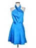BHLDN 100% Polyester Blue Cocktail Dress Size S - photo 1