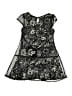 Justice 100% Polyester Paisley Black Dress Size 8 - photo 2