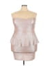 Deb 100% Polyester Metallic Silver Cocktail Dress Size 3X - photo 1
