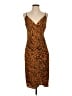 BCBGeneration 100% Polyester Animal Print Orange Cocktail Dress Size 2 - photo 1