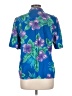 Ashleigh Morgan 100% Rayon Tropical Blue Short Sleeve Blouse Size L - photo 2