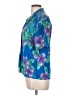 Ashleigh Morgan 100% Rayon Tropical Blue Short Sleeve Blouse Size L - photo 5