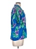 Ashleigh Morgan 100% Rayon Tropical Blue Short Sleeve Blouse Size L - photo 4