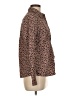 White Stag Animal Print Brown Long Sleeve Blouse Size M - photo 4