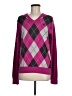 Express 100% Cotton Argyle Purple Pullover Sweater Size M - photo 1