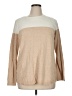 Style&Co 100% Cupro Color Block Tan Pullover Sweater Size XL - photo 1