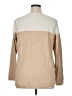 Style&Co 100% Cupro Color Block Tan Pullover Sweater Size XL - photo 2