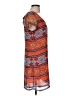 Karlie 100% Polyester Print Orange Casual Dress Size M - photo 4