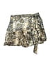 Zara 100% Polyester Animal Print Silver Brown Casual Skirt Size M - photo 1