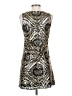Miami 100% Polyester Paisley Gold Cocktail Dress Size S - photo 2