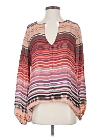 Michael Stars Long Sleeve Silk Top (view 1)