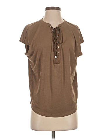 White House Black Market Short Sleeve Henley (view 1)